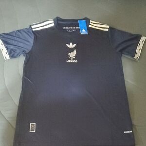 Adidas Black  Soccer Jersey with Gold Stripes 2025 Gold Cup